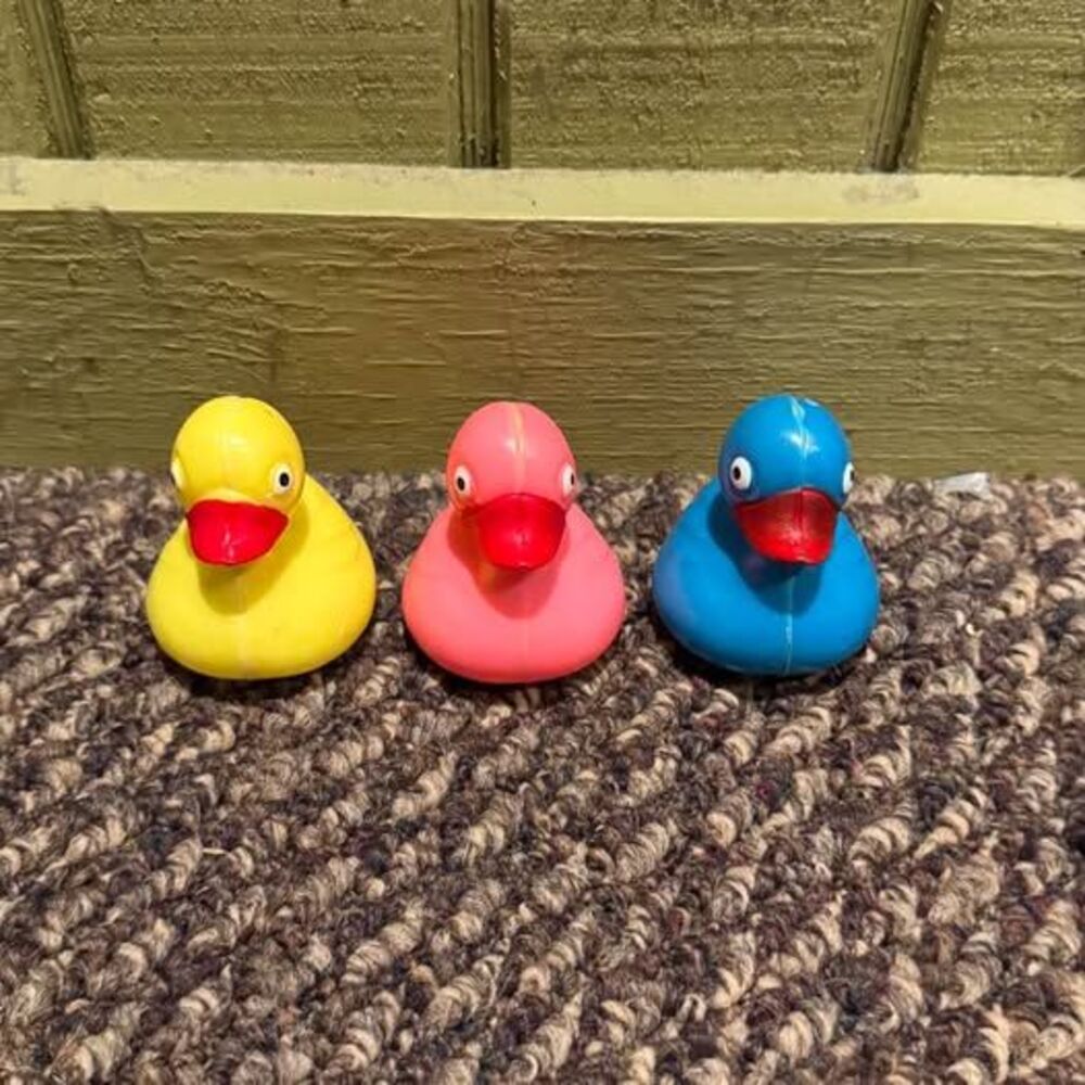 Bulk Lot of Rubber Ducks - Yellow, Pink, and Blue